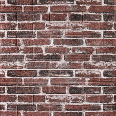 Декоративная 3D панель самоклейка 700x770x5мм Кирпич красный Екатеринославский (043) SW-00000031
