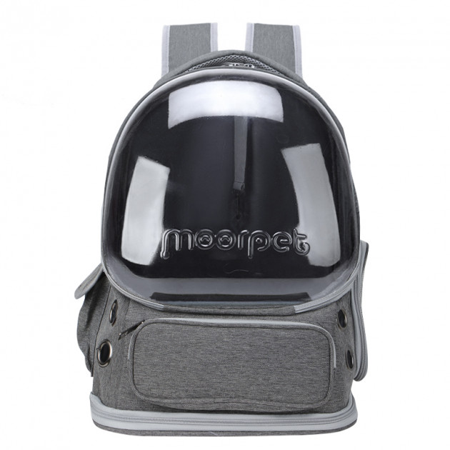 Рюкзак-переноска для кошек Taotaopets 251103 Panoramic с прозрачным окном Gray