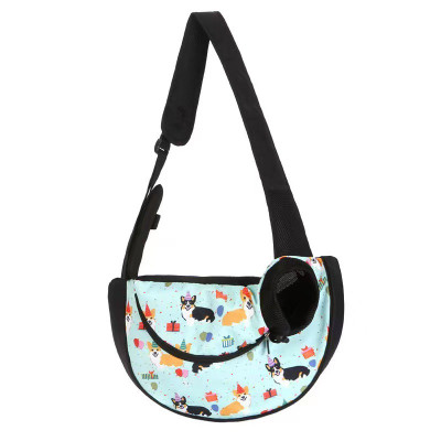 Слинг-переноска для котов и собак SY-2022-1024-93 Green Corgi dog S (40*10*22 см)