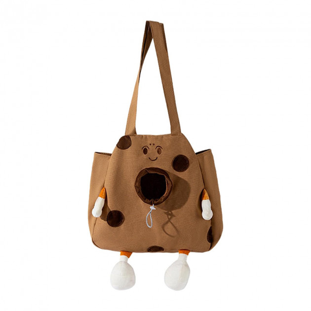 Сумка-переноска для кошек и собак 2404SXMJ3153 Сookies холщовая Brown L