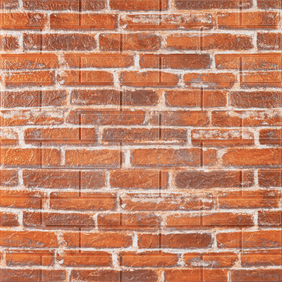 Декоративная 3D панель 700x770x5мм Рыжий Екатеринославский кирпич (044) SW-00000037