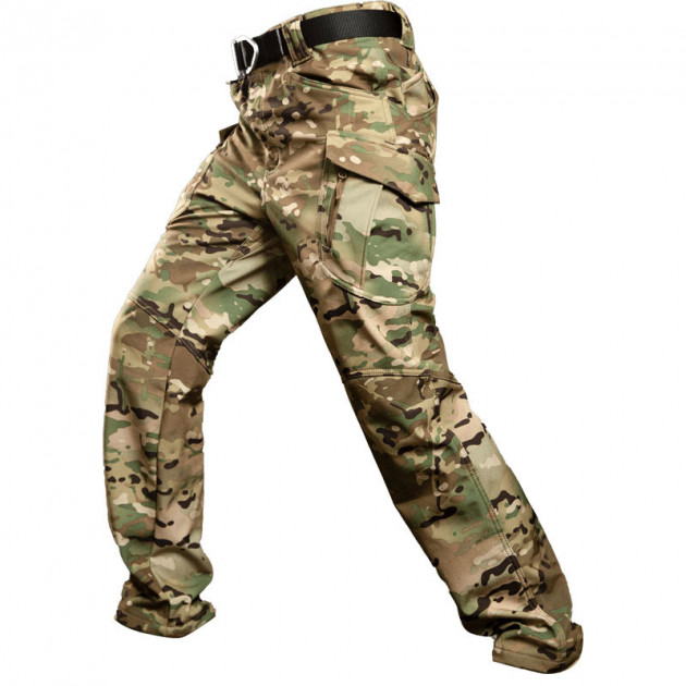 Зимние тактические штаны Soft shell S.archon X9JRK Camouflage CP на флисе S