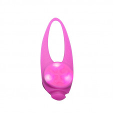 Led брелок-клипса мигающий с адресником для собак на ошейник Pink