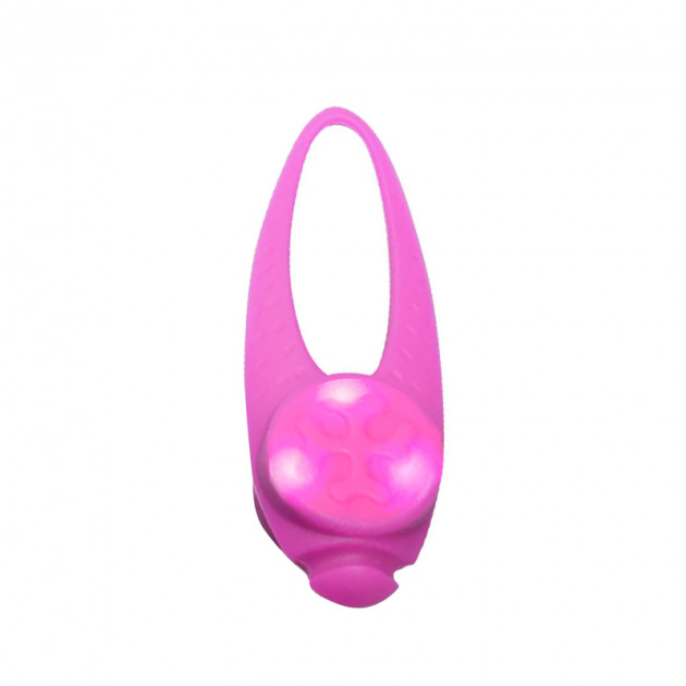 Led брелок-клипса мигающий с адресником для собак на ошейник Pink
