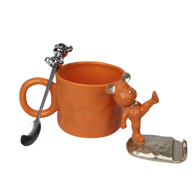 Подарочный кофейный набор Dedbbb чашка ложка подставка для телефона подарочная упаковка Orange