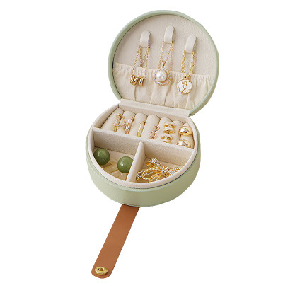 Органайзер сумочка Casegrace SP-01278 для украшений и ювелирных изделий с ручкой 10*9*4,5 см Green