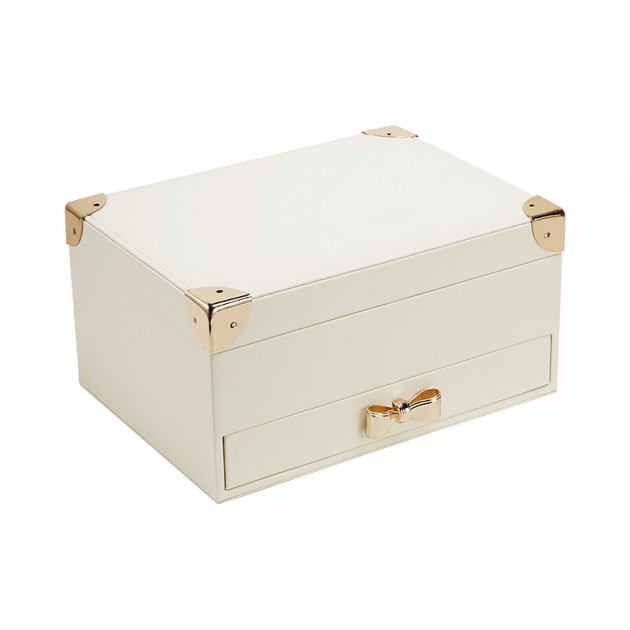 Шкатулка Casegrace SP-01261 для украшений и ювелирных изделий двухуровневая  23*17*12 см White