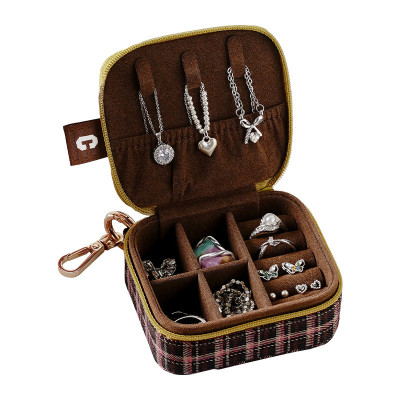 Шкатулка Casegrace SP-01282 для украшений и ювелирных изделий портативная на молнии 9,5*8*4 см