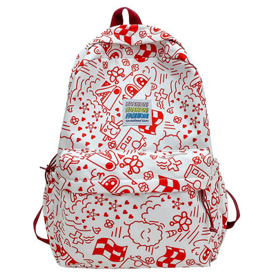 Рюкзак подростковый 5154 с рисунками 20-35 л Red