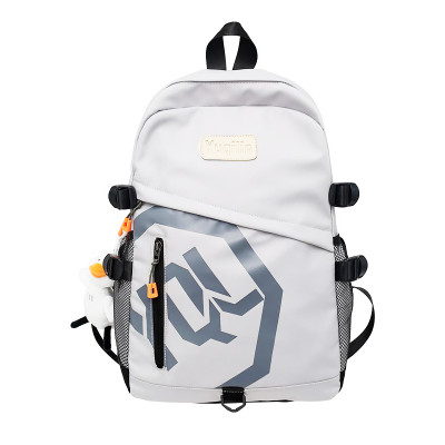 Рюкзак подростковый 901229 с брелком 20-35L школьный White