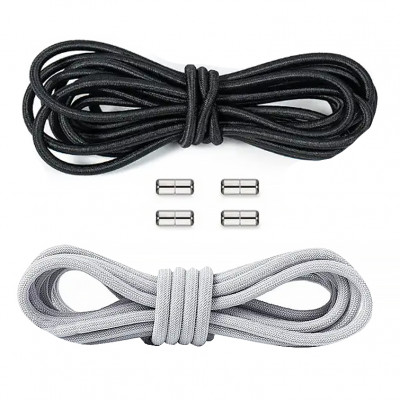 Эластичные шнурки для обуви с металлическими капсульными пряжками