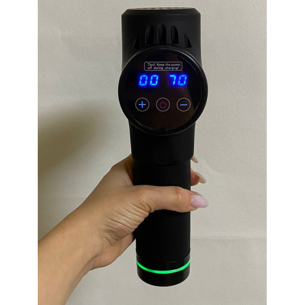 Безкоштовна доставка. Ударний перкусійний масажер Boostex (massage gun) АнтицелюлітнийПеркусійний режимів, АБС-пластик, поліуретан насадка, батарея