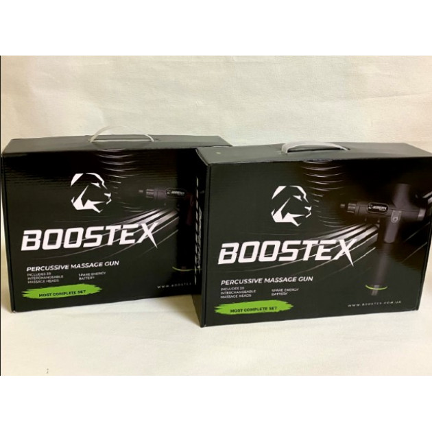 Безкоштовна доставка. Ударний перкусійний масажер Boostex (massage gun) АнтицелюлітнийПеркусійний режимів, АБС-пластик, поліуретан насадка, батарея