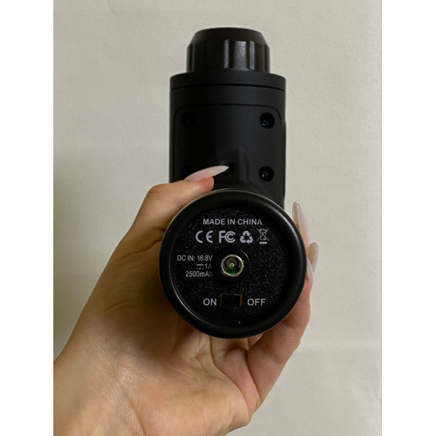 Новинка. Ударний перкусійний масажер АнтицелюлітнийПеркусійний режимів, АБС-пластик, поліуретан насадка, 2500am/h батарея, кейс (Чорний)