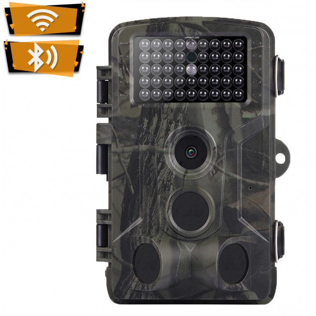 Фотопастка Suntek WiFi802 Plus з дальністю до 20 м, кут огляду 90°, захист IP65.