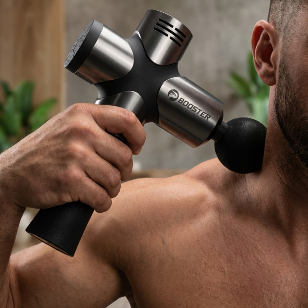 Профессиональный массажер Booster Pro 3 для тела – ударный перкуссионный прибор для восстановления