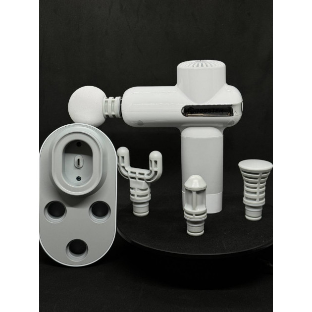 Компактний перкусійний масажер Booster Lightsaber Mini White з кейсом у комплекті