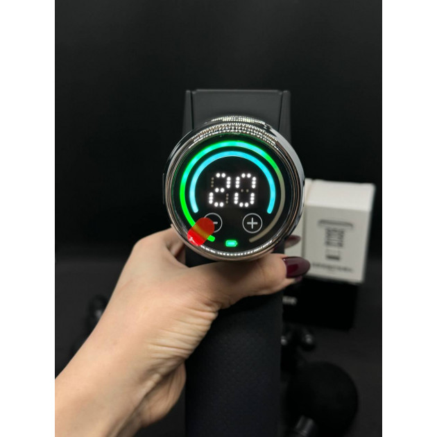 Профессиональный ударный перкуссионный массажер Booster Fusion Black Pro – черный, для массажа тела.