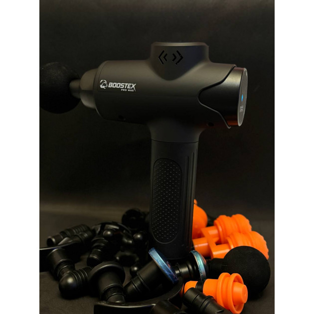 Перкусійний масажер Boostex Pro Max 2 — компактний масажний пістолет з 21 насадкою