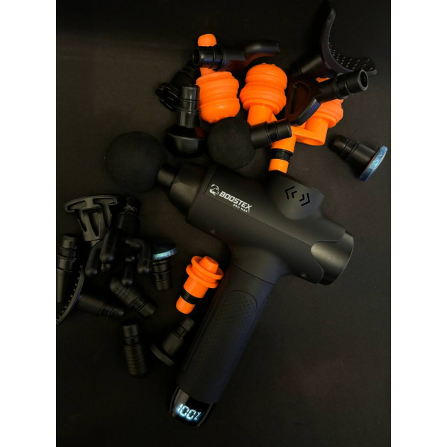 Компактний перкусійний масажер Boostex Pro Max 2 з 21 насадкою в кейсі