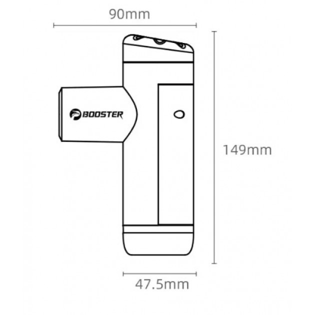 Перкуссионный массажный пистолет Booster Mini X-01 (12V) – эффективный массаж для глубокого расслабления