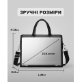Шкіряна чоловіча ділова сумка 38x29x8, папка портфель для роботи  Tiding Bag 30987 чорна