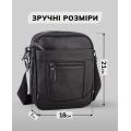 Чоловіча барсетка 18х21х7, сумка шкіряна планшетка через плече Tiding Bag SK N5386 чорна