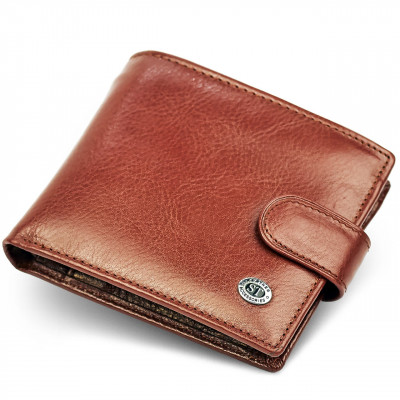 Мужское портмоне из натуральной кожи ST Leather В104 Коричневый