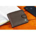 Шкіряне чоловіче портмоне на кнопці ST Leather ST104 Коричневе