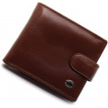 Коричневе чоловіче портмоне з натуральної шкіри з фіксацією ST Leather ST103