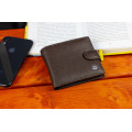Коричневе чоловіче портмоне з натуральної шкіри з фіксацією ST Leather ST103