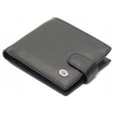 Чорне чоловіче портмоне з натуральної шкіри з фіксацією ST Leather ST103