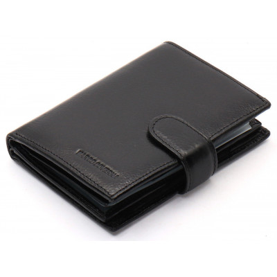 Черное мужское портмоне из натуральной кожи с отделением под автодокументы Marco Coverna MC-2090H-1