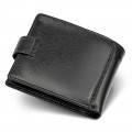 Шкіряне чоловіче портмоне на кнопці ST Leather ST-104-1 чорний