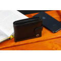 Шкіряне чоловіче портмоне на кнопці ST Leather ST-104-1 чорний