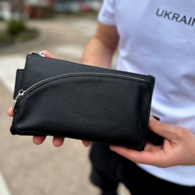 Поясная бананка унисекс 14х25х8, сумка конверт для телефона и документов TD-54928 черная