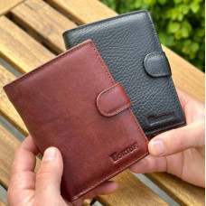 Чоловічий шкіряний гаманець люкс, чоловіче портмоне натуральна шкіра HORTON 301B