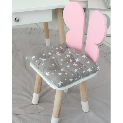 Подушка мягкая для детского стульчик 23х28, серая