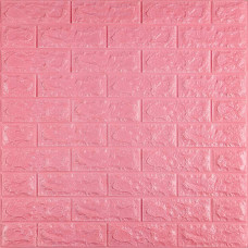 3D панель самоклеюча 700х770х7мм цегла Рожевий (004-7) SW-00000057