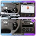 Штатная магнитола Lesko для Hyundai Avante III Рестайлинг 2003-2006 экран 9" 4/64 QLED CarPlay 4G Wi-Fi GPS 360 Prime
