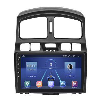 Штатная магнитола Lesko для Hyundai Santa Fe I 2000-2012 экран 9" 6/128Gb 4G Wi-Fi GPS Top