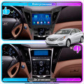 Штатная магнитола Lesko для Hyundai Sonata VI (YF) 2009-2014 экран 9" 6/128Gb 4G Wi-Fi GPS Top