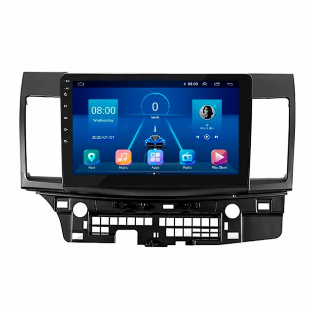 Штатная магнитола Lesko для Mitsubishi Lancer Evolution X 2007-2016 экран 10" 6/128Gb 4G Wi-Fi GPS Top