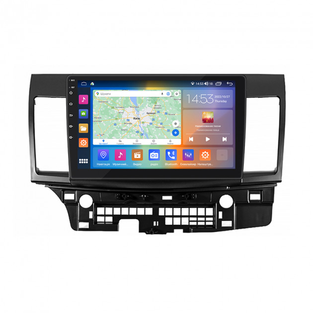 Штатная магнитола Lesko для Mitsubishi Lancer X 2007-2010 экран 10" 4/64Gb CarPlay 4G Wi-Fi GPS Prime