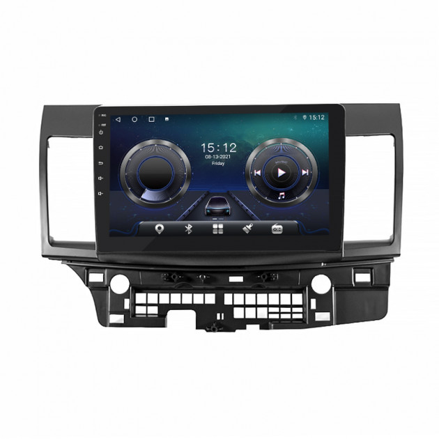 Штатная магнитола Lesko для Mitsubishi Lancer X Рестайлинг 2 2015-2017 экран 10" 4/64Gb 4G Wi-Fi GPS Top