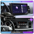 Штатная магнитола Lesko для Mitsubishi Lancer X Рестайлинг 2011-2015 экран 10" 6/128Gb 4G Wi-Fi GPS Top