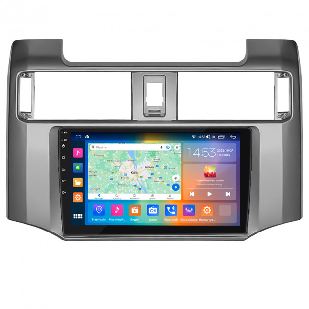 Штатная магнитола Lesko для Toyota 4Runner V 2009-2013 экран 9" 2/32Gb CarPlay 4G Wi-Fi GPS Prime