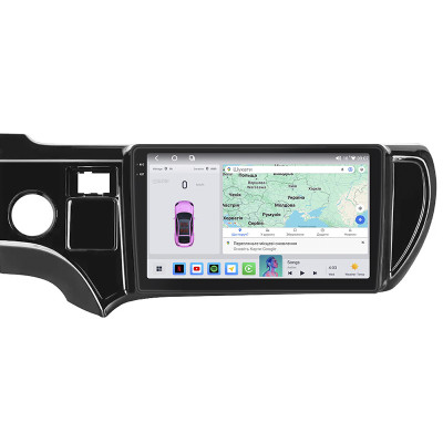 Штатная магнитола Lesko для Toyota Aqua I Рестайлинг 2 2017-2021 экран 9" 4/64 QLED CarPlay 4G Wi-Fi GPS 360 Prime