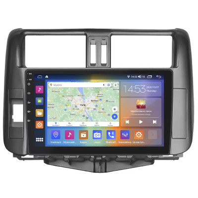 Штатная магнитола Lesko для Toyota Land Cruiser Prado 150 Series 2009-2013 экран 9" 2/32Gb CarPlay 4G Wi-Fi GPS Prime
