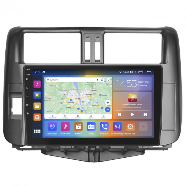 Штатная магнитола Lesko для Toyota Land Cruiser Prado 150 Series 2009-2013 экран 9" 2/32Gb CarPlay 4G Wi-Fi GPS Prime